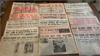 (18) Misc WWII Newspapers