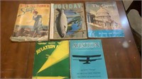 (5) Vintage Magazines Aviation, Holiday, Capitol