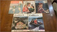 (5) Vintage Collier’s Magazines