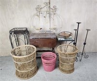BASKETS, PLANT STANDS, & CANDLE HOLDERS