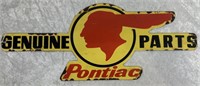 Enamel Cut Out "PONTIAC" Advertising Sign