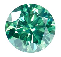 2.0ct Unmounted Green Moissanite Diamond