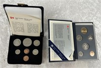 2 x Cased Canadian Mint Proof Coin Set