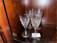 6 CRYSTAL SHERRY GLASSES