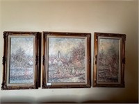 BEAUTIFUL SIGNED FRAMED TRIO OF ART