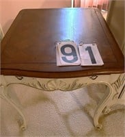 Century end table w/pull out writing top