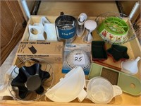 Sifter, egg pan, graters, steamer, etc