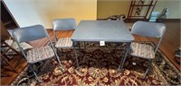 Card table, chairs