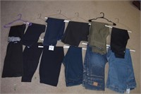 Women's pants, men's jeans
