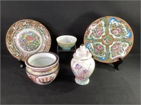 Asian Plates,Bowls & Ginger Jar