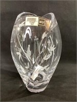 Mikasa Slovenia Crystal Vase with Etching