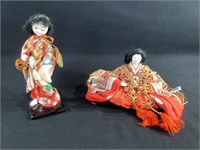 Vintage Japanese Kimekomi Dolls,Signed
