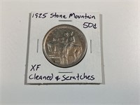 1925 Stone Mountain Silver Half Dollar,XF