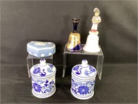 Wedgwood,Bells & Covered Candle Holders