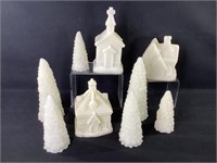 Translucent Light Up Christmas Village Candles