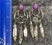 Dangling Feather Earrings