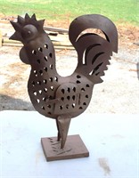 Metal Rooster Patio Candle Holder 24" Tall