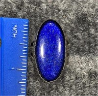 Sterling Silver Lapis Ring 12.49 Grams