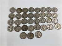 35 Washington Silver Quarters,1950’s