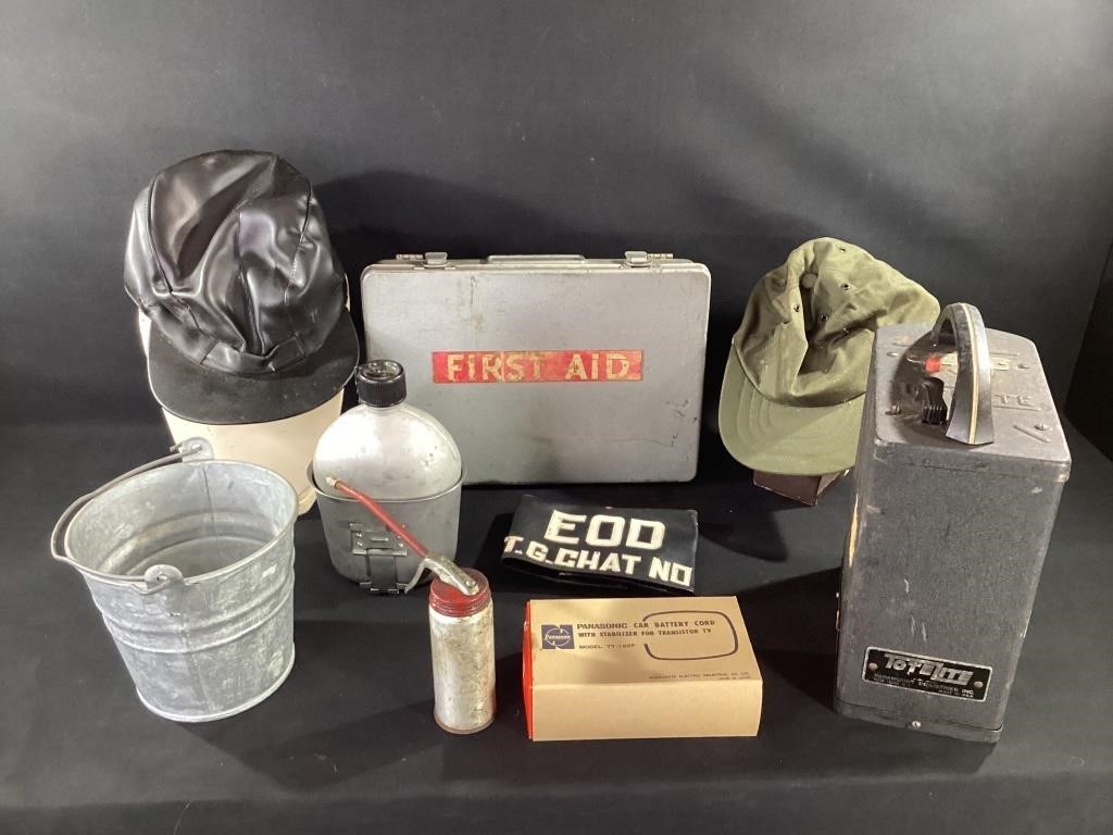 Army Cap,First Aid Kit,Canteen & More