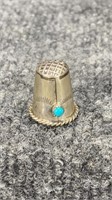 Sterling Silver Turquoise Cap