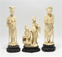 Lot of 3 Chinese Composition Figures.