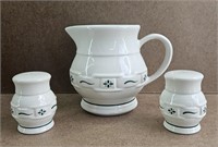 3pc Longaberger Woven Traditions Pottery