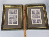Framed Pair of Old England Prints
