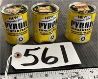 3 Full Pyroil Concentrate Cans