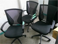 three office chairs