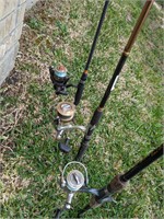 $90 Lot of 3 Fishing Rods/Reels NO SHIPPING