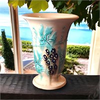 C & L Hand Painted Germany Grapevine Vase