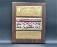 Miami Dolphins 1972 Super Bowl Vll Plaque