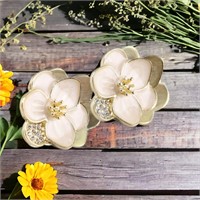 Delicate French Style Precious Pansy Earrings