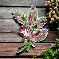 Fashionable High-End Jeweled Bouquet Brooch