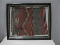 32"x 26" Framed Vtg Southwestern Rug