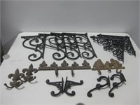 Various Assorted Metal Brackets Tallest 9.5"x 9"