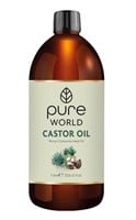 Pure World Castor Oil 33.8 Fl Oz New