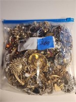 Large bag vintage jewelry all metal types heavy!