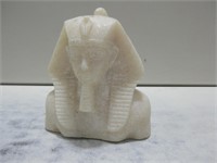 5.25" Carved Stone Egyptian Pharaoh Statue