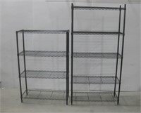 Two Metal Racks Tallest 35"x 14"x 6'