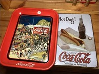 Coke tray and sign