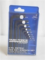 TASK FORCE Metric Hex Key Wrench Set