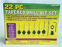 22 piece Tapered Drill Bit Set NEW (sealed)