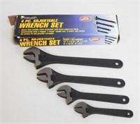 PITTSBURGH 4 piece Adjustable Wrench Set