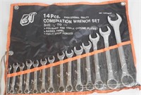 14 pc Combination Wrench Set in roll-up bag