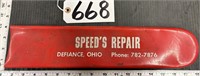 Speed's Repair Advertising Chainsaw Blade Cover