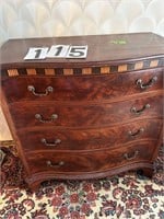 4 Drawer chest Inlaid wood  34”X18”X33”