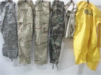 Police Rain Jacket W/Military Pants Various Sizes