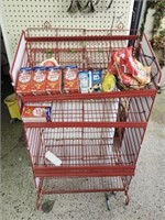 Mrs. Freshleys Metal Wire Rack with Some Snacks
